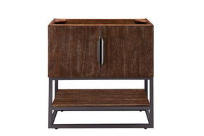 31.5" Columbia Single Sink Bathroom Vanity, Coffee Oak & Matte Black