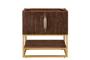 31.5" Columbia Single Sink Bathroom Vanity, Coffee Oak & Radiant Gold