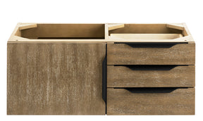 36" Mercer Island Single Sink Bathroom Vanity, Latte Oak w/ Matte Black
