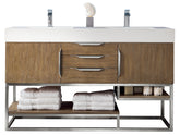 59" Columbia Double Sink Bathroom Vanity, Latte Oak