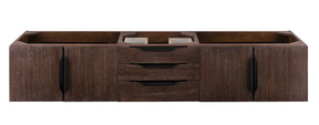 72" Mercer Island Single Sink Bathroom Vanity, Coffee Oak w/ Matte Black