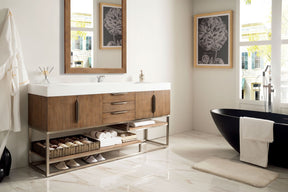 72" Columbia Latte Oak Single Sink Bathroom Vanity, James Martin Vanities - vanitiesdepot.com
