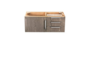 36" Columbia Single Wall Mount Vanity Cabinet, Ash Gray, Brushed Nickel