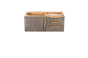 36" Mercer Island Single Sink Bathroom Vanity, Ash Gray w/ Radiant Gold