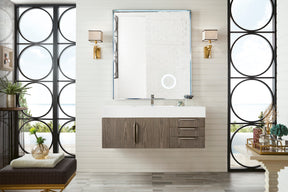 48" Mercer Island Single Sink Bathroom Vanity, Ash Gray w/ Brushed Nickel