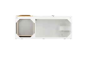 48" Columbia Single Sink Bathroom Vanity, Glossy White w/ Radiant Gold
