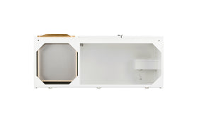 48" Mercer Island Single Sink Bathroom Vanity, Glossy White w/ Radiant Gold