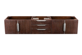 72" Mercer Island Single Sink Bathroom Vanity, Coffee Oak w/ Brushed Nickel
