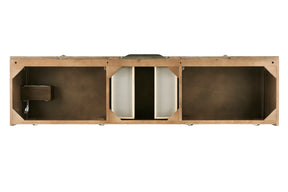 72" Mercer Island Single Sink Bathroom Vanity, Latte Oak w/ Brushed Nickel