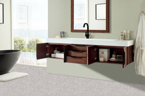 72" Mercer Island Single Sink Bathroom Vanity, Coffee Oak w/ Matte Black