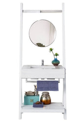 30" Lakeside Single Bathroom Vanity, Glossy White w/ Top