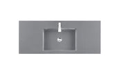 48" DGG Single Composite Stone Countertop, Grey Glossy