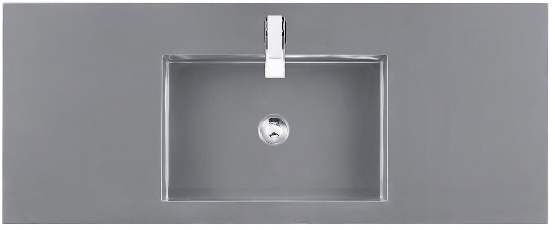 48" Columbia Single Sink Bathroom Vanity, Ash Gray w/ Brushed Nickel