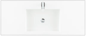 48" Mercer Island Single Sink Bathroom Vanity, Glossy White w/ Radiant Gold