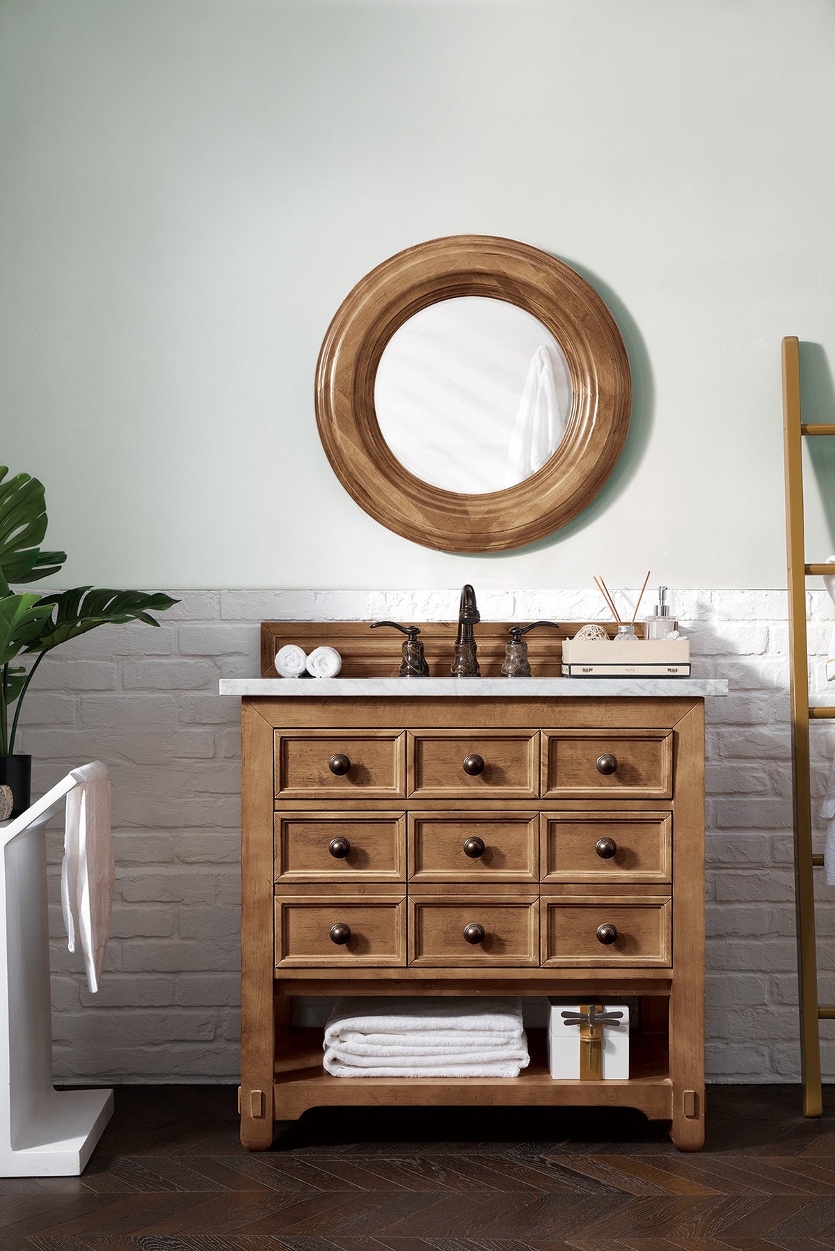 36" Malibu Honey Alder Single Sink Bathroom Vanity, James Martin Vanities - vanitiesdepot.com