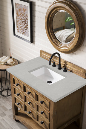 36" Malibu Single Sink Bathroom Vanity, Honey Alder