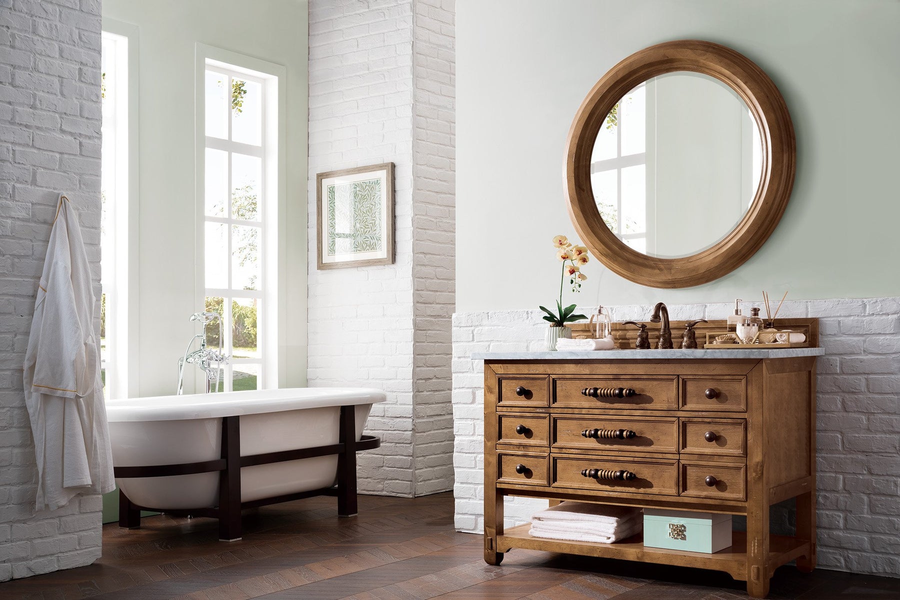 48" Malibu Honey Alder Single Sink Bathroom Vanity, James Martin Vanities - vanitiesdepot.com
