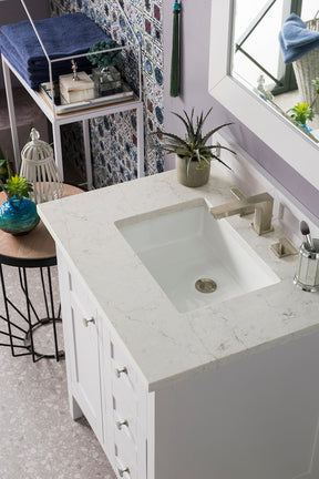 30" Palisades Single Sink Bathroom Vanity, Bright White