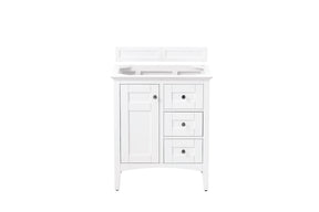 30" Palisades Single Sink Bathroom Vanity, Bright White