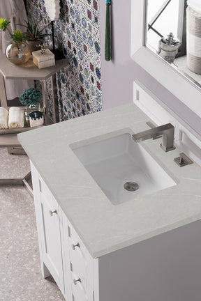 30" Palisades Single Sink Bathroom Vanity, Bright White