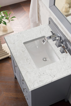 30" Palisades Single Sink Bathroom Vanity, Silver Gray