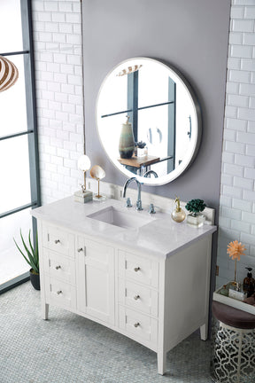 48" Palisades Single Bathroom Vanity, Bright White