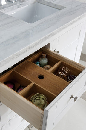 60" Palisades Bright White Double Bathroom Vanity, James Martin Vanities - vanitiesdepot.com