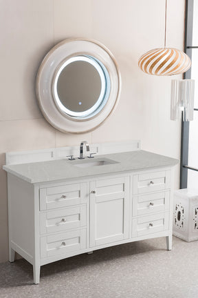 60" Palisades Single Bathroom Vanity, Bright White