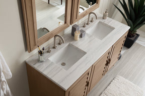 60" Portland Whitewashed Walnut Double Bathroom Vanity, James Martin Vanities - vanitiesdepot.com