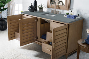 60" Portland Single Bathroom Vanity, Whitewashed Walnut