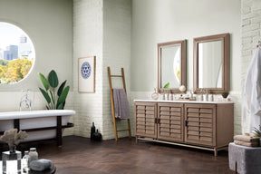 72" Portland Whitewashed Walnut Double Bathroom Vanity, James Martin Vanities - vanitiesdepot.com