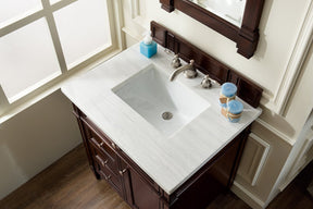 30" Brittany Burnished Mahogany Single Sink Bathroom Vanity, James Martin Vanities - vanitiesdepot.com