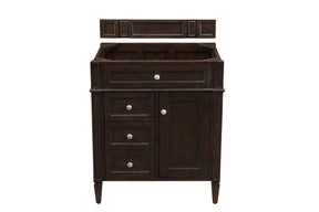 30" Brittany Burnished Mahogany Single Sink Bathroom Vanity, James Martin Vanities - vanitiesdepot.com