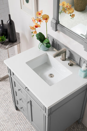 30" Brittany Single Sink Bathroom Vanity, Urban Gray