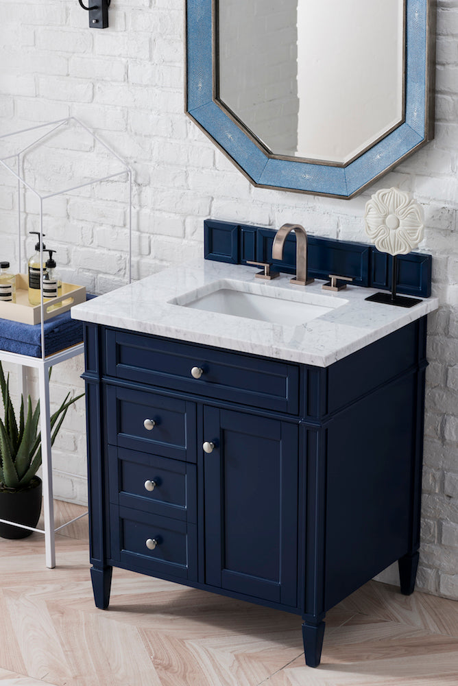 30" Brittany Single Sink Bathroom Vanity, Victory Blue