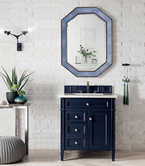 30" Brittany Single Sink Bathroom Vanity, Victory Blue