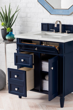 30" Brittany Single Sink Bathroom Vanity, Victory Blue