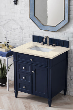30" Brittany Single Sink Bathroom Vanity, Victory Blue