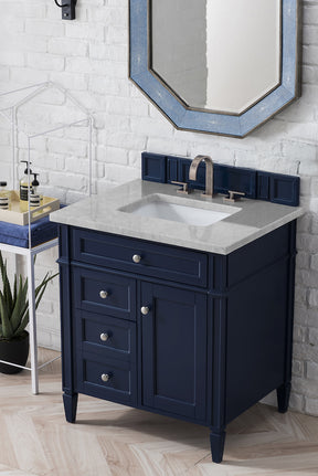 30" Brittany Single Sink Bathroom Vanity, Victory Blue