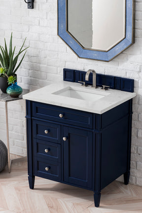 30" Brittany Single Sink Bathroom Vanity, Victory Blue