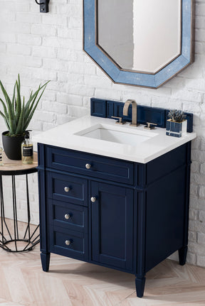 30" Brittany Single Sink Bathroom Vanity, Victory Blue