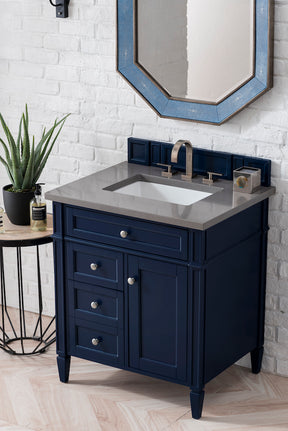 30" Brittany Single Sink Bathroom Vanity, Victory Blue