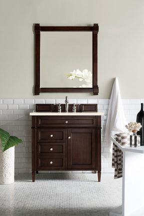 36" Brittany Single Bathroom Vanity, Burnished Mahogany