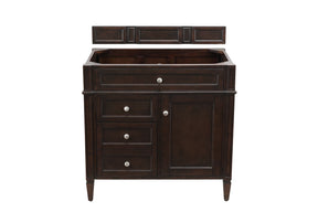 36" Brittany Burnished Mahogany Single Bathroom Vanity, James Martin Vanities - vanitiesdepot.com