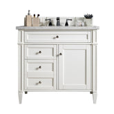 36" Brittany Single Bathroom Vanity, Bright White