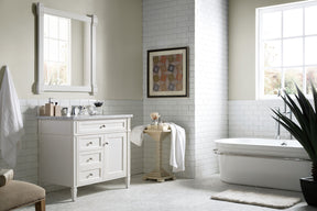 36" Brittany Single Bathroom Vanity, Bright White