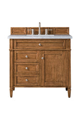 36" Brittany Single Bathroom Vanity, Saddle Brown