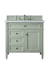 36" Brittany Single Bathroom Vanity, Sage Green