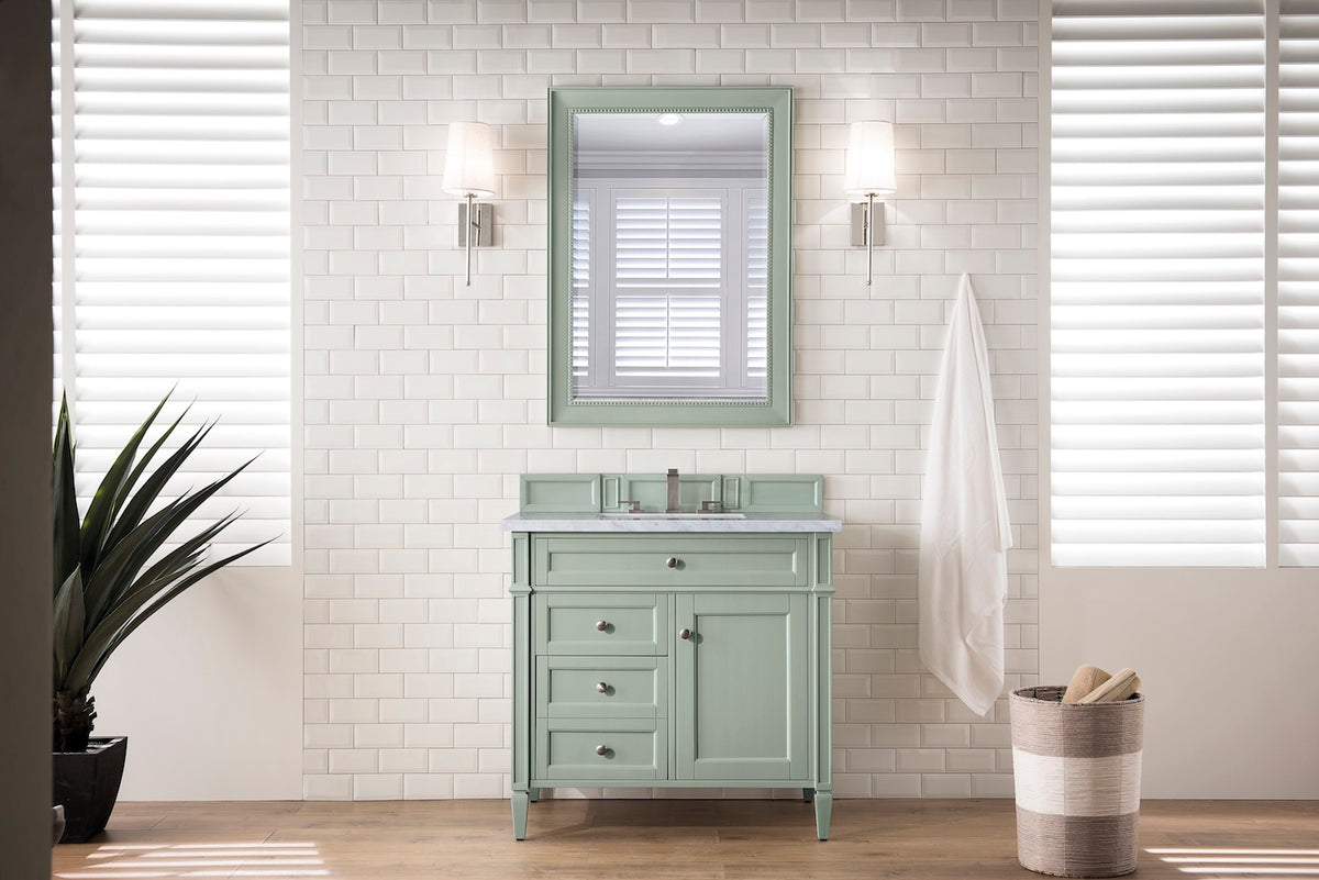 36" Brittany Single Bathroom Vanity, Sage Green