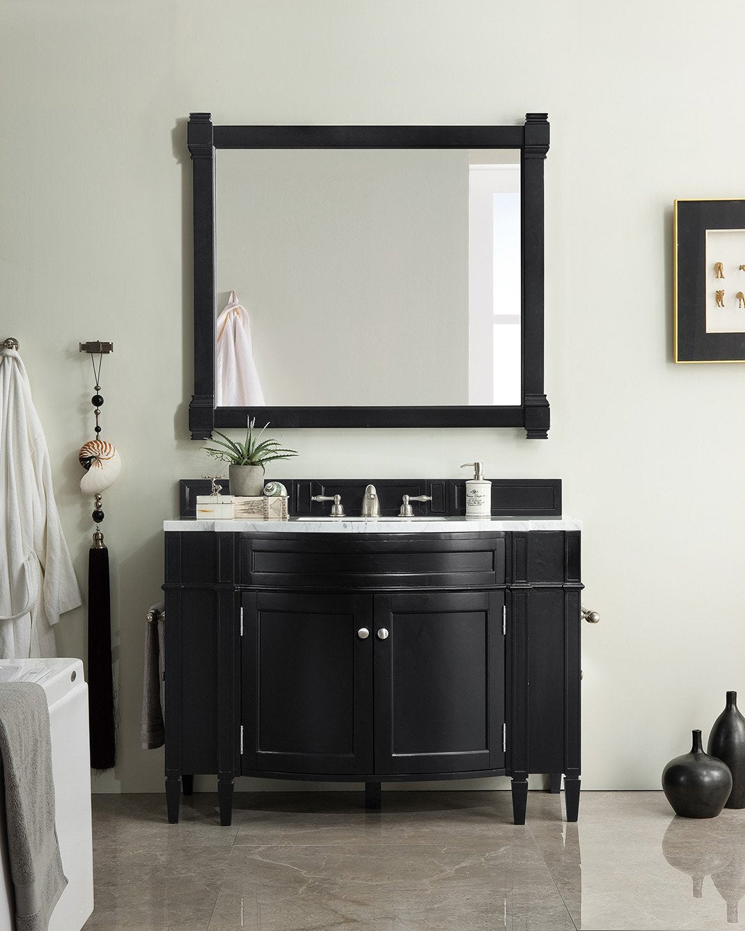 46" Brittany Black Onyx Single Bathroom Vanity, James Martin Vanities - vanitiesdepot.com